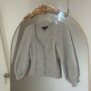 French Connection Gray Sweetheart Button up Cardigan